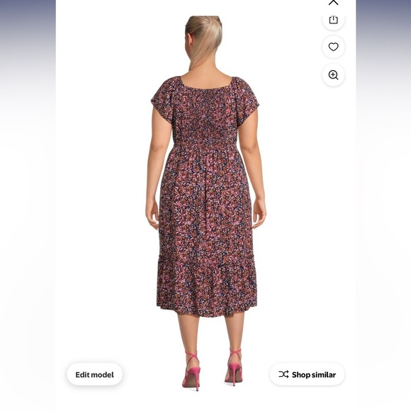 Terra & Sky Flutter Sleeve Midi Dress - Picture 3 of 9